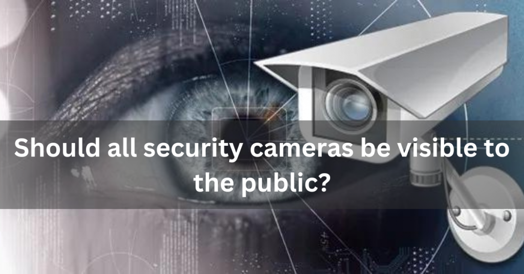 Should all security cameras be visible to the public?